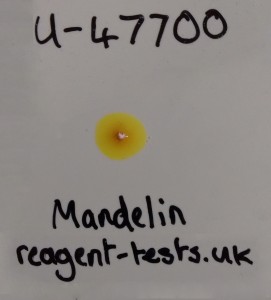 Reaction of U-47700 with the mandelin reagent