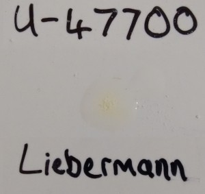 Reaction of U-47700 with the liebermann reagent