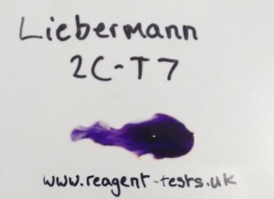 2C-T-7 Liebermann reagent reaction purple