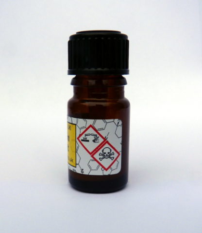 GHS symbols on the mandelin reagent test bottle