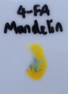 4-FA reaction with Mandelin reagent test kit