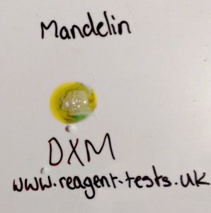 DXM reaction with the mandelin reagent (15s)