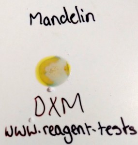 DXM reaction with the mandelin reagent (60s)