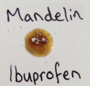 Ibuprofen reaction with the mandelin reagent (60s)