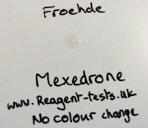 Mexedrone Froehde reagent colourless